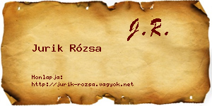 Jurik Rózsa névjegykártya