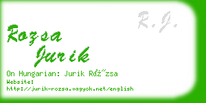 rozsa jurik business card